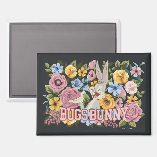 BUGS BUNNY™ Floral Embroidery Graphic Magneet (Voorkant / Achterkant)