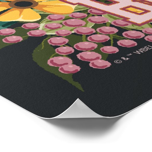 BUGS BUNNY™ Floral Embroidery Graphic Poster (Hoek)