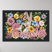 BUGS BUNNY™ Floral Embroidery Graphic Poster (Voorkant)