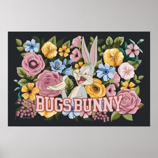 BUGS BUNNY™ Floral Embroidery Graphic Poster (Voorkant)