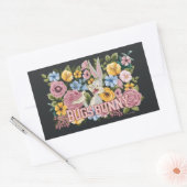 BUGS BUNNY™ Floral Embroidery Graphic Rechthoekige Sticker (Envelop)