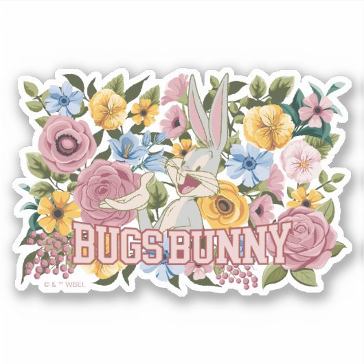 BUGS BUNNY™ Floral Embroidery Graphic Sticker (Voorkant)