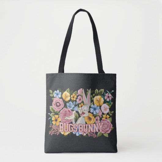 BUGS BUNNY™ Floral Embroidery Graphic Tote Bag (Voorkant)