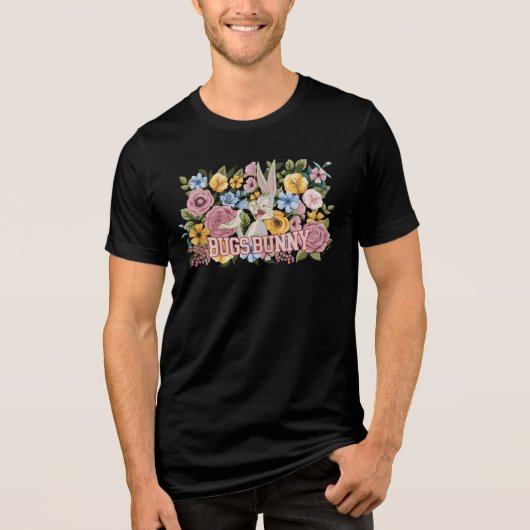 BUGS BUNNY™ Floral Embroidery Graphic Tri-Blend Shirt (Voorkant)