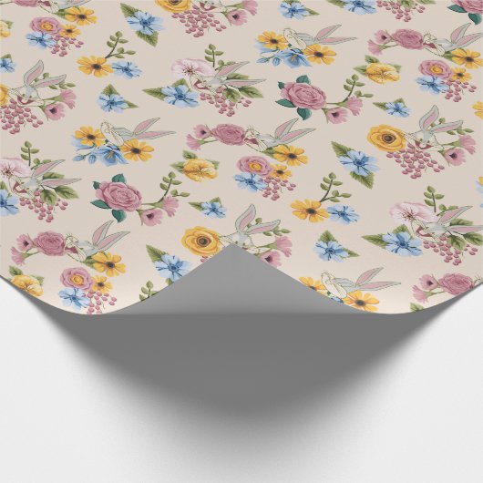 BUGS BUNNY™ Floral Embroidery Pattern Cadeaupapier (Hoek)