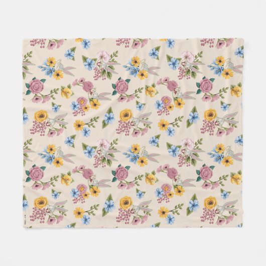 BUGS BUNNY™ Floral Embroidery Pattern Fleece Deken (Voorkant (Horizontaal))