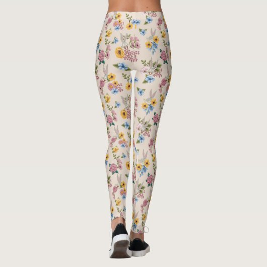 BUGS BUNNY™ Floral Embroidery Pattern Leggings (Achterkant)