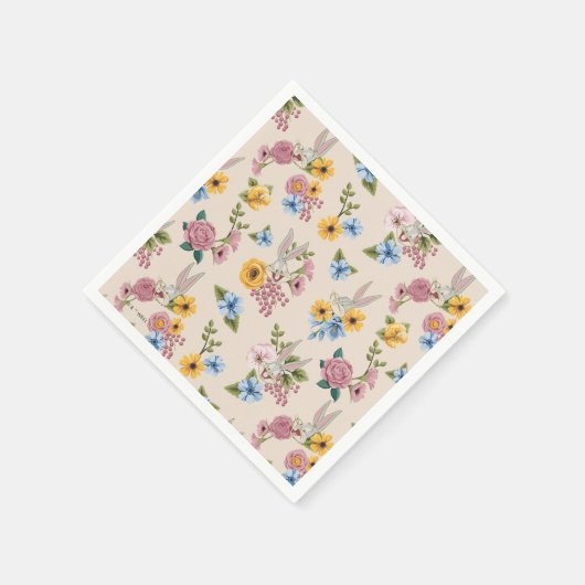 BUGS BUNNY™ Floral Embroidery Pattern Servet (Hoek)