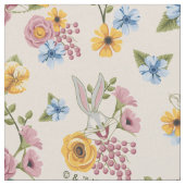 BUGS BUNNY™ Floral Embroidery Pattern Stof (Close Up)