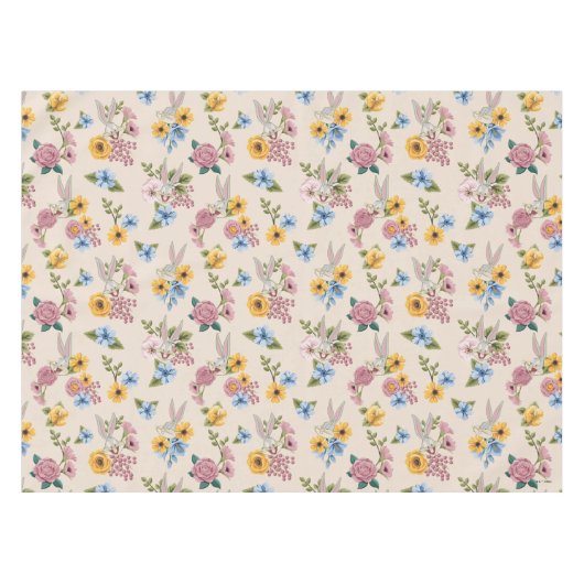 BUGS BUNNY™ Floral Embroidery Pattern Tafelkleed (Voorkant (Horizontaal))