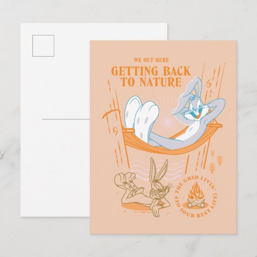 BUGS BUNNY™ gaat terug naar Natuur Briefkaart (Voorkant / Achterkant)