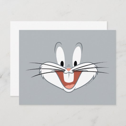 BUGS BUNNY™ glimlach Notitiekaartje (Voorkant / Achterkant)