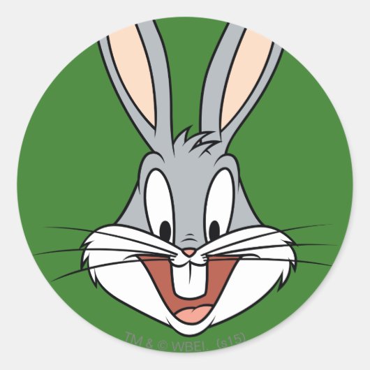 BUGS BUNNY™-glimlach Ronde Sticker (Voorkant)