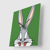 BUGS BUNNY™-glimlach Vierkante Klok (Hoek)