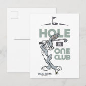 BUGS BUNNY™ Golfing - Hole in One Club Briefkaart (Voorkant / Achterkant)