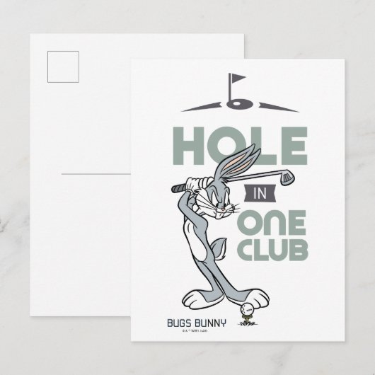 BUGS BUNNY™ Golfing - Hole in One Club Briefkaart (Voorkant / Achterkant)