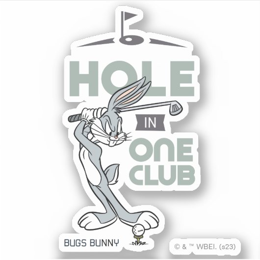 BUGS BUNNY™ Golfing - Hole in One Club Sticker (Voorkant)