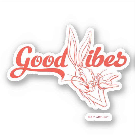 BUGS BUNNY™ | Good Vibes Sticker (Voorkant)