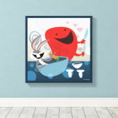 BUGS BUNNY™ & Gossamer Whimsical Meal Prep Canvas Afdruk (Insitu (Houten vloer))