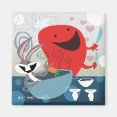 BUGS BUNNY™ & Gossamer Whimsical Meal Prep Magneet (Voorkant)