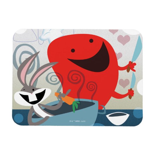 BUGS BUNNY™ & Gossamer Whimsical Meal Prep Magneet (Horizontaal)