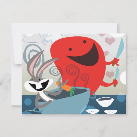 BUGS BUNNY™ & Gossamer Whimsical Meal Prep Notitiekaartje (Voorkant)