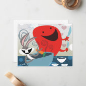 BUGS BUNNY™ & Gossamer Whimsical Meal Prep Notitiekaartje (Voorkant / Achterkant in situ)