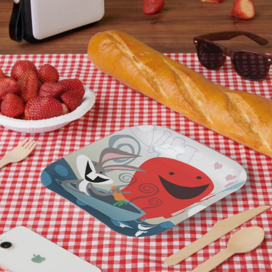 BUGS BUNNY™ & Gossamer Whimsical Meal Prep Papieren Bordje (Picknick)