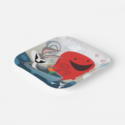 BUGS BUNNY™ & Gossamer Whimsical Meal Prep Papieren Bordje (Gebogen)