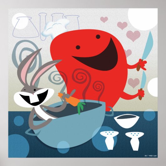 BUGS BUNNY™ & Gossamer Whimsical Meal Prep Poster (Voorkant)