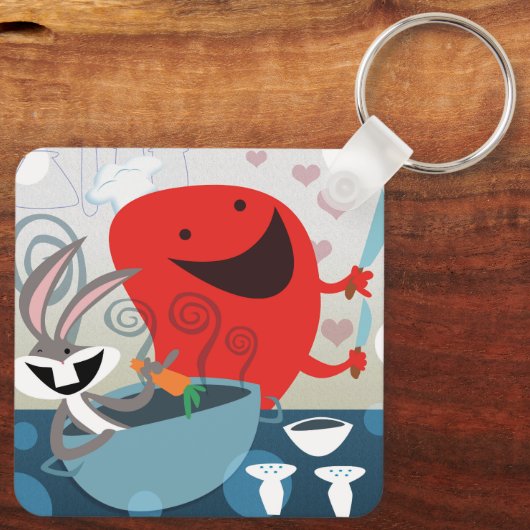 BUGS BUNNY™ & Gossamer Whimsical Meal Prep Sleutelhanger (Achterkant)