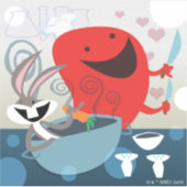 BUGS BUNNY™ & Gossamer Whimsical Meal Prep Sticker (Voorkant)