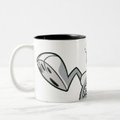 BUGS BUNNY™ Hardlopen Tweekleurige Koffiemok (Links)