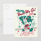 BUGS BUNNY™ - Ho Ho Ho, Daar gaan we! Feestdagenkaart (Voorkant / Achterkant)