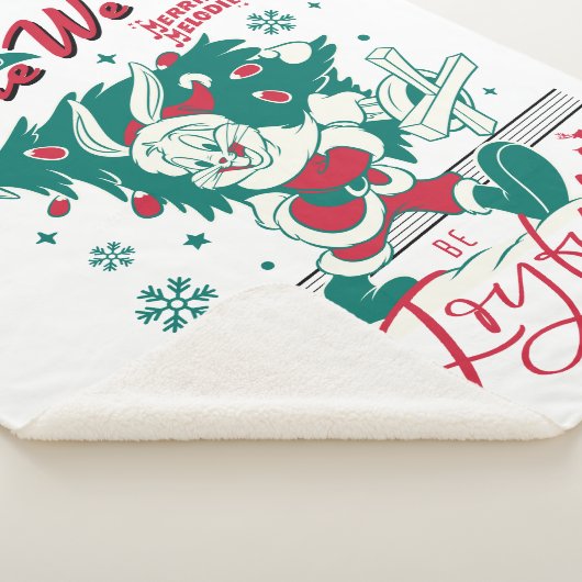 BUGS BUNNY™ - Ho Ho Ho, Hare we gaan! Sherpa Deken (3/4)