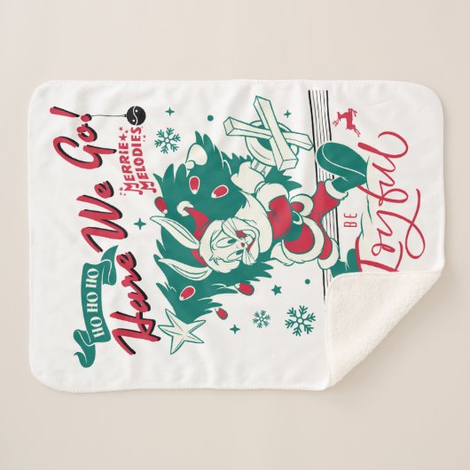 BUGS BUNNY™ - Ho Ho Ho, Hare we gaan! Sherpa Deken (Voorkant (horizontaal))