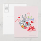 BUGS BUNNY™ I Dig You! Feestdagenkaart (Voorkant / Achterkant)