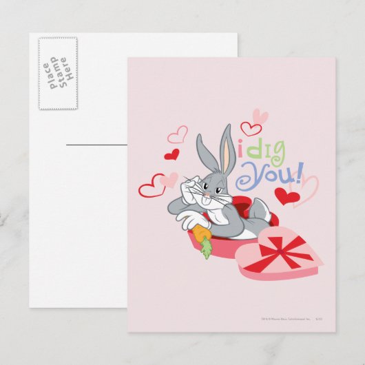 BUGS BUNNY™ I Dig You! Feestdagenkaart (Voorkant / Achterkant)