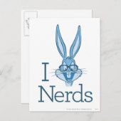 BUGS BUNNY™ - I Love Nerds Briefkaart (Voorkant / Achterkant)