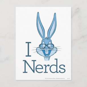 BUGS BUNNY™ - I Love Nerds Briefkaart