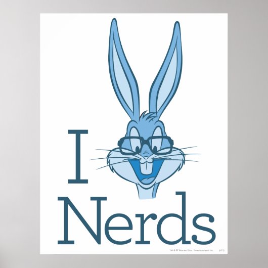 BUGS BUNNY™ - I Love Nerds Poster (Voorkant)