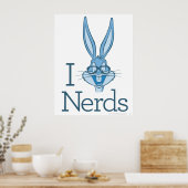 BUGS BUNNY™ - I Love Nerds Poster (Keuken)