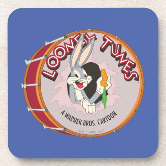 BUGS BUNNY™ Inside LOONEY TUNES™ Drum Bier Onderzetter (Voorkant)