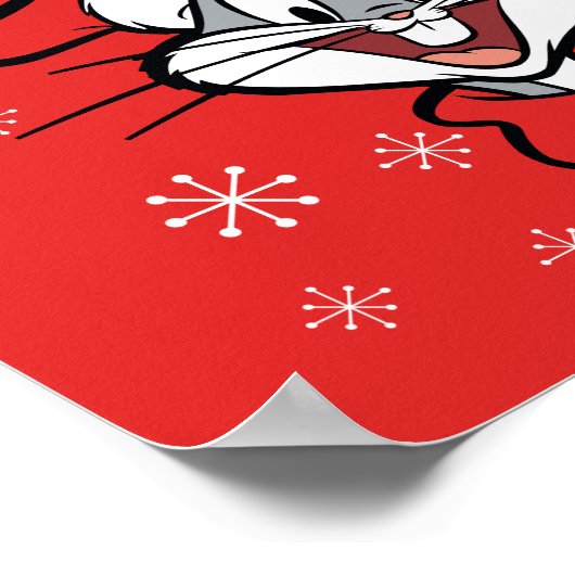BUGS BUNNY™ Kerstvreugde Poster (Hoek)