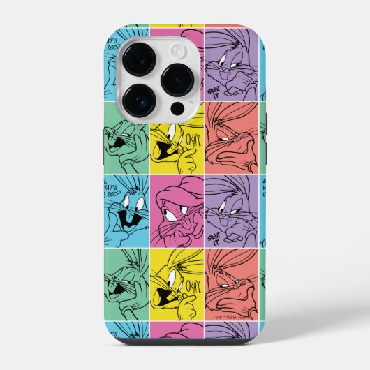 BUGS BUNNY™ Kleurblok Uitdrukkingen iPhone Hoesje (Achterkant)