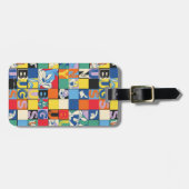 BUGS BUNNY™ Kleurrijke Naam en Gezichtschecker Bagagelabel (Voorkant horizontaal)