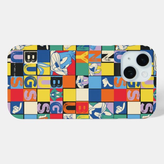 BUGS BUNNY™ Kleurrijke Naam en Gezichtschecker Case-Mate iPhone Case (Achterkant (horizontaal))