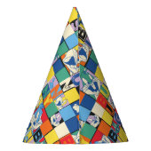 BUGS BUNNY™ Kleurrijke Naam en Gezichtschecker Feesthoedjes (Achterkant)