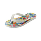 BUGS BUNNY™ Kleurrijke Naam en Gezichtschecker Kinder Teenslippers (Schuin)