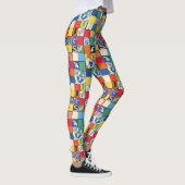 BUGS BUNNY™ Kleurrijke Naam en Gezichtschecker Leggings (Rechts)